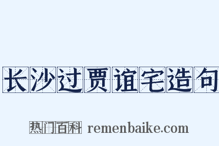 长沙过贾谊宅造句是什么意思的图片